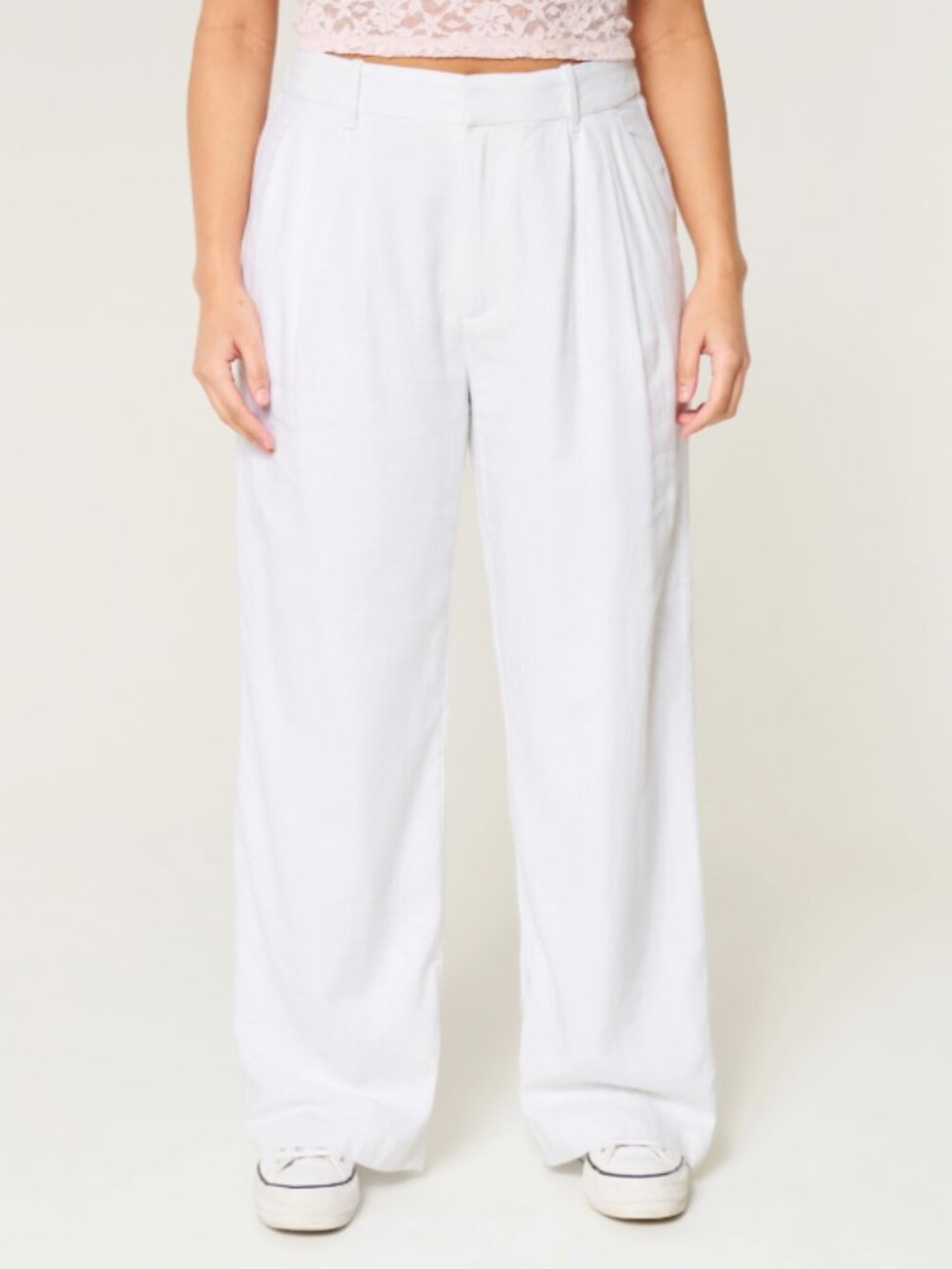 Hollister Livvy High Rise Wide Leg Linen Pants